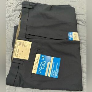 Haggar Cool 18 Pro Navy Khakis 38 x 34